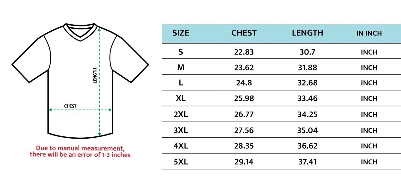 Shirt Size Chart